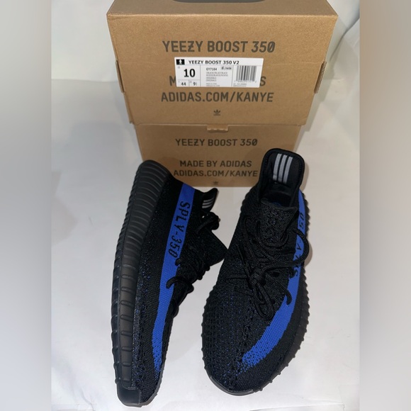adidas Other - Adidas Yeezy Boost 350 V2 - Black with Blue Stipe Edition Men’s Sneakers